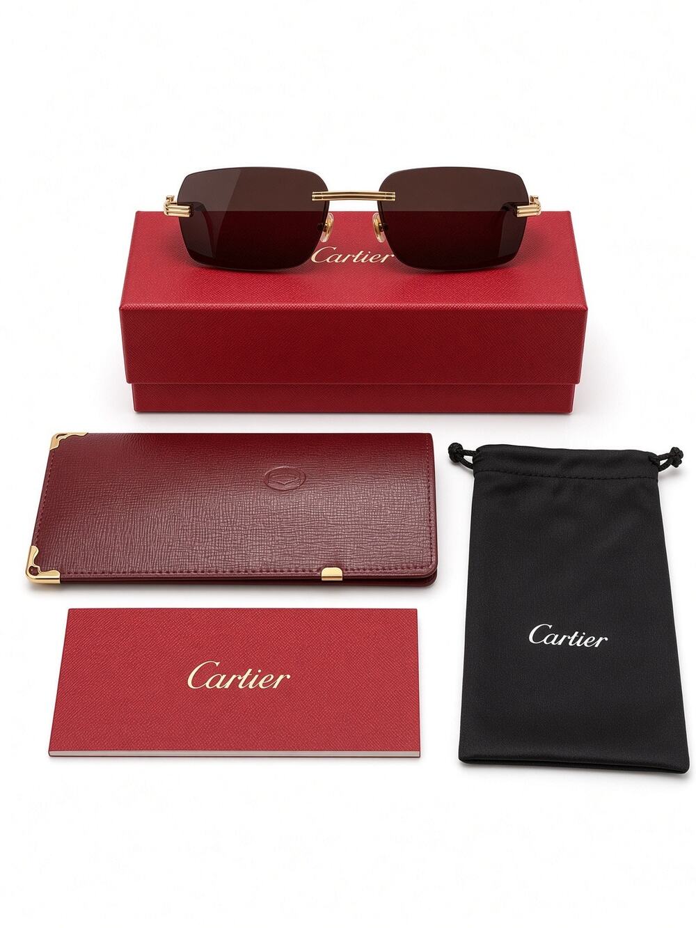 $1295 | Cartier Première de Cartier CT0271S (gold / brown lenses